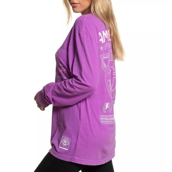 AMERICAN FIGHTER Women's T-Shirt L/S MASSACHUSETTS - Picture 7 of 8